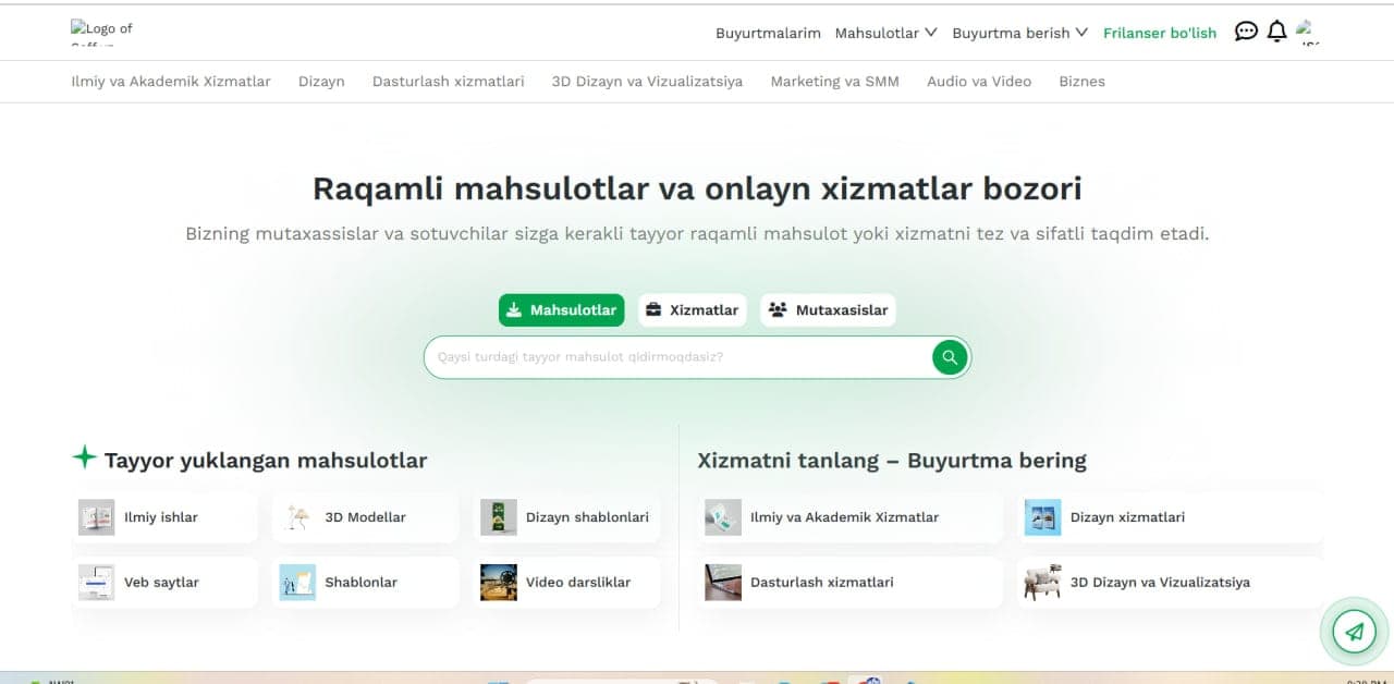 soff.uz - Digital Academic Marketplace