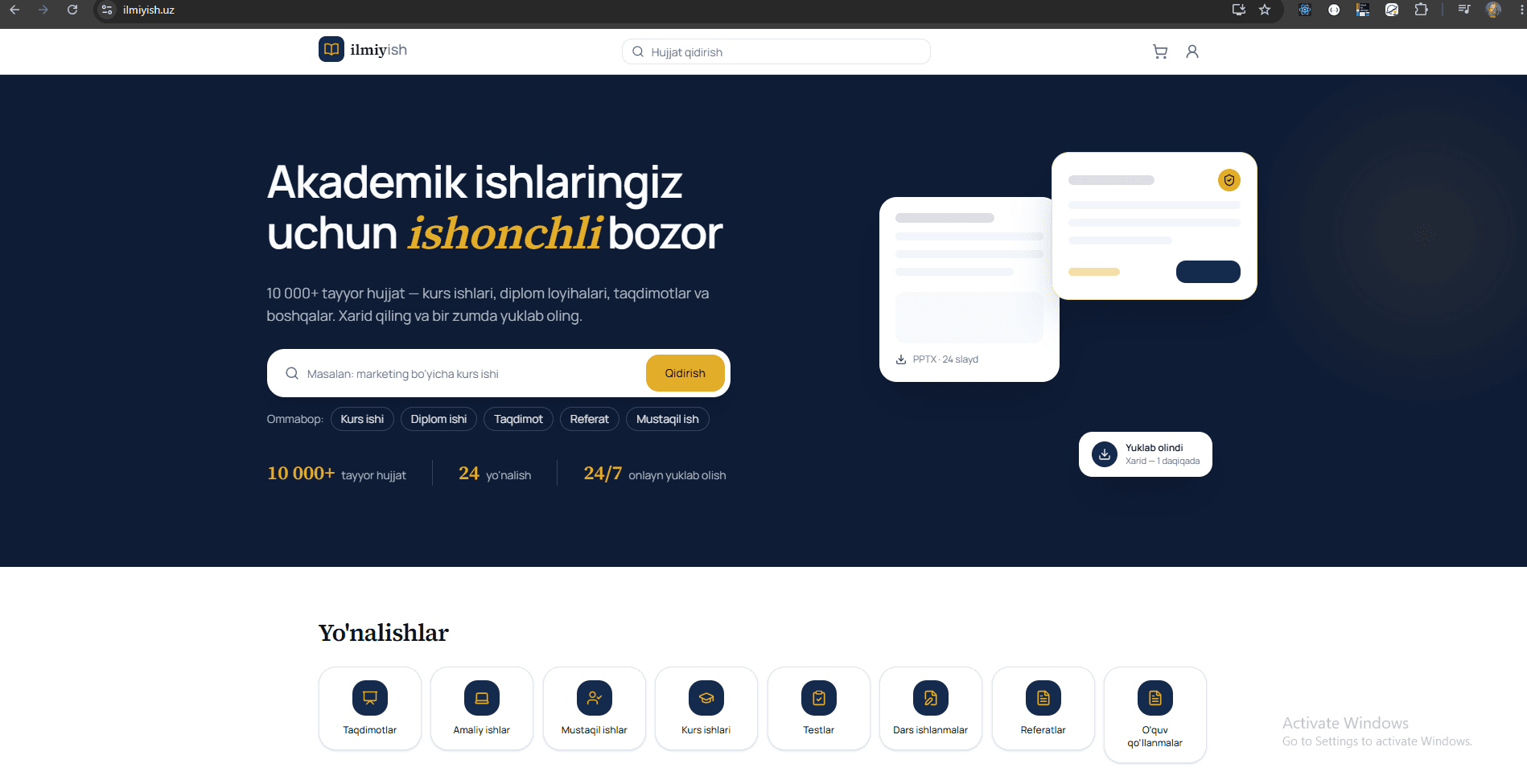 ilmiyish.uz - Scientific Works Marketplace