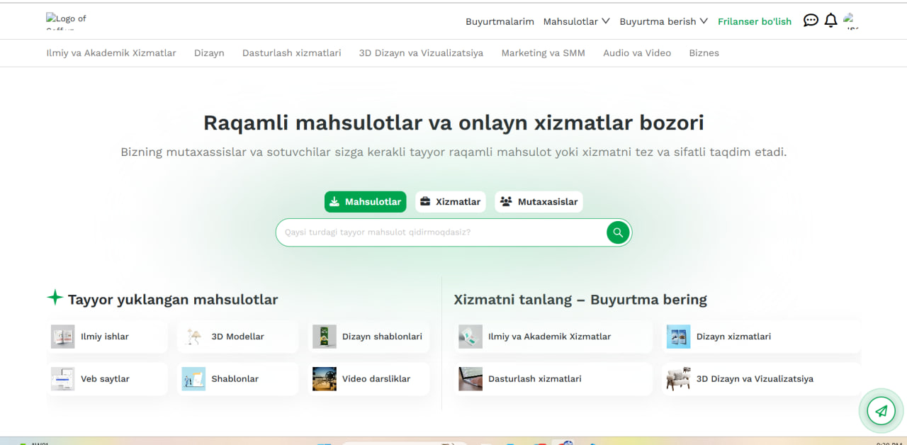 soff.uz - Digital Academic Marketplace