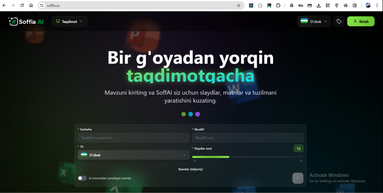 Soffia AI - AI-Powered Presentation Creation Platform