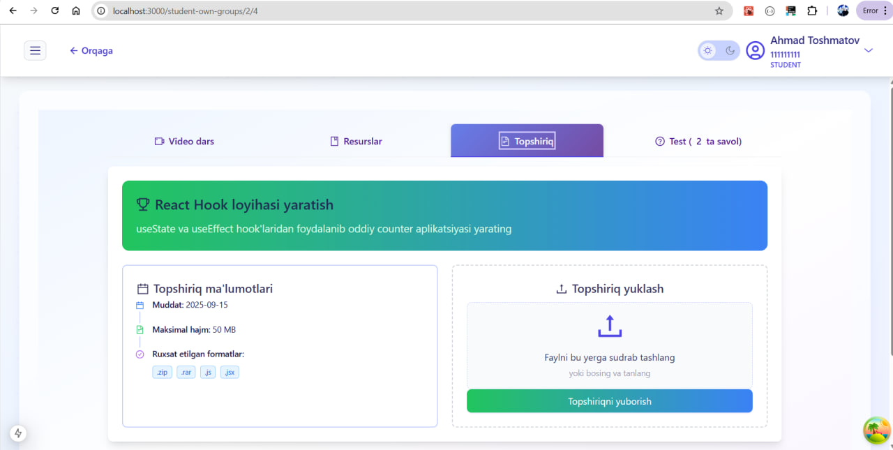 Task Management Interface
